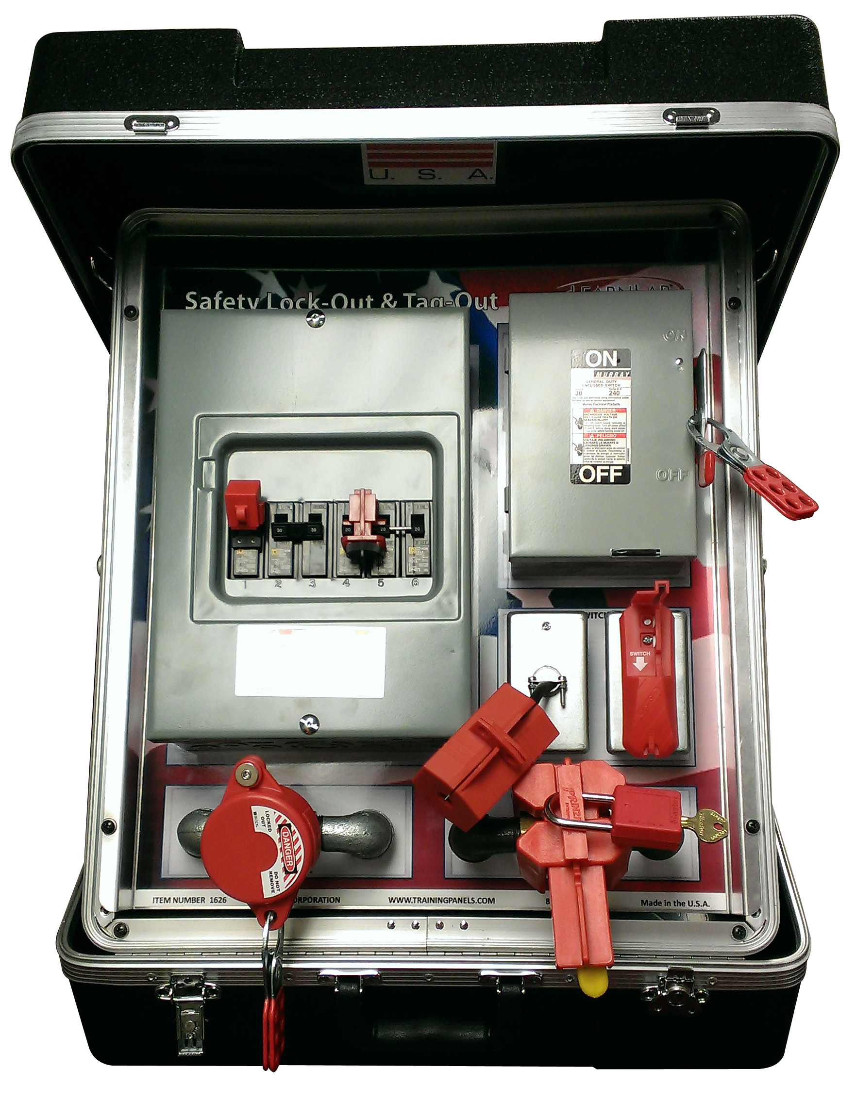 Portable Safety Lock-out Tag-out Training Systems, Set of 6 Trainers