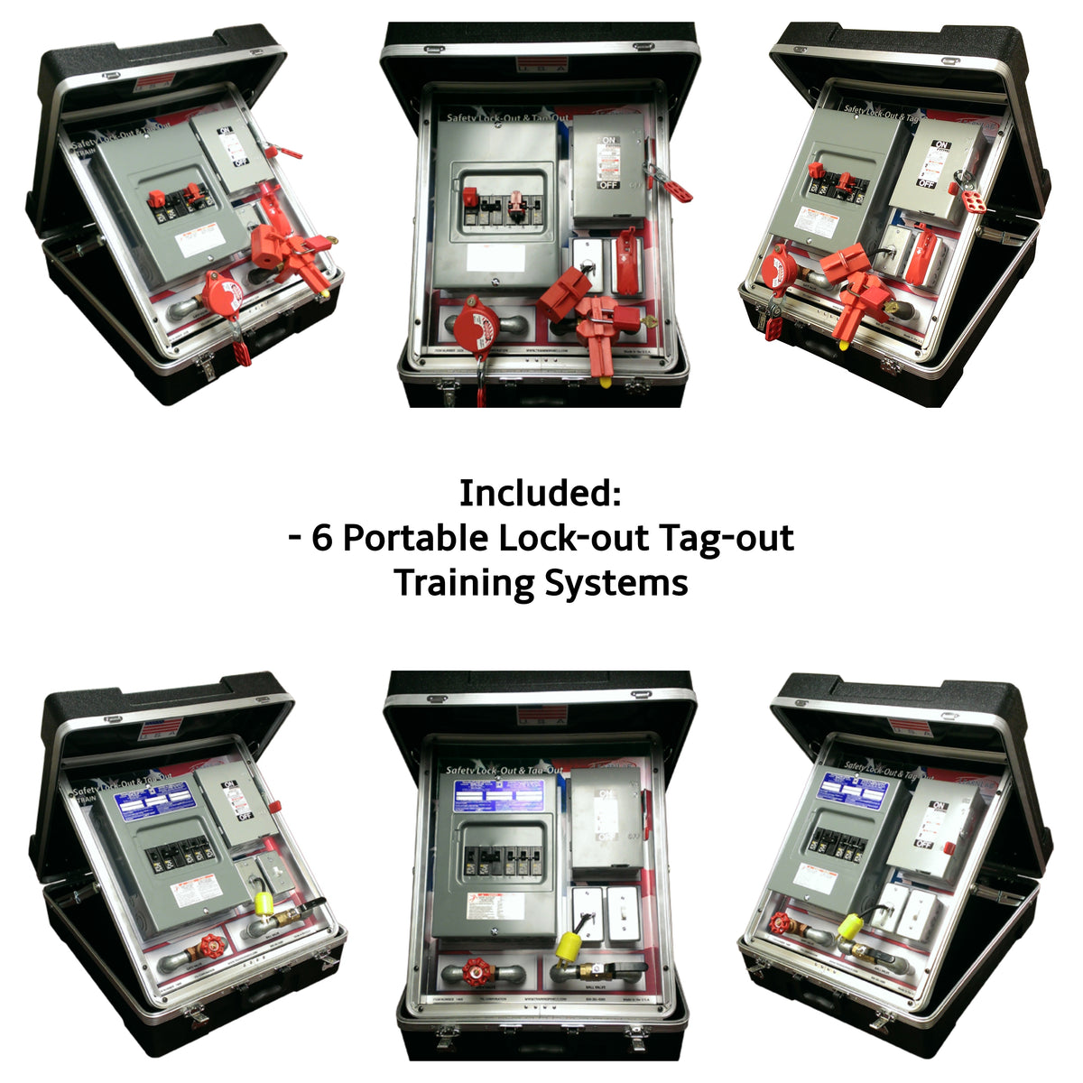 Portable Safety Lock-out Tag-out Training Systems, 6 PK | LearnLab
