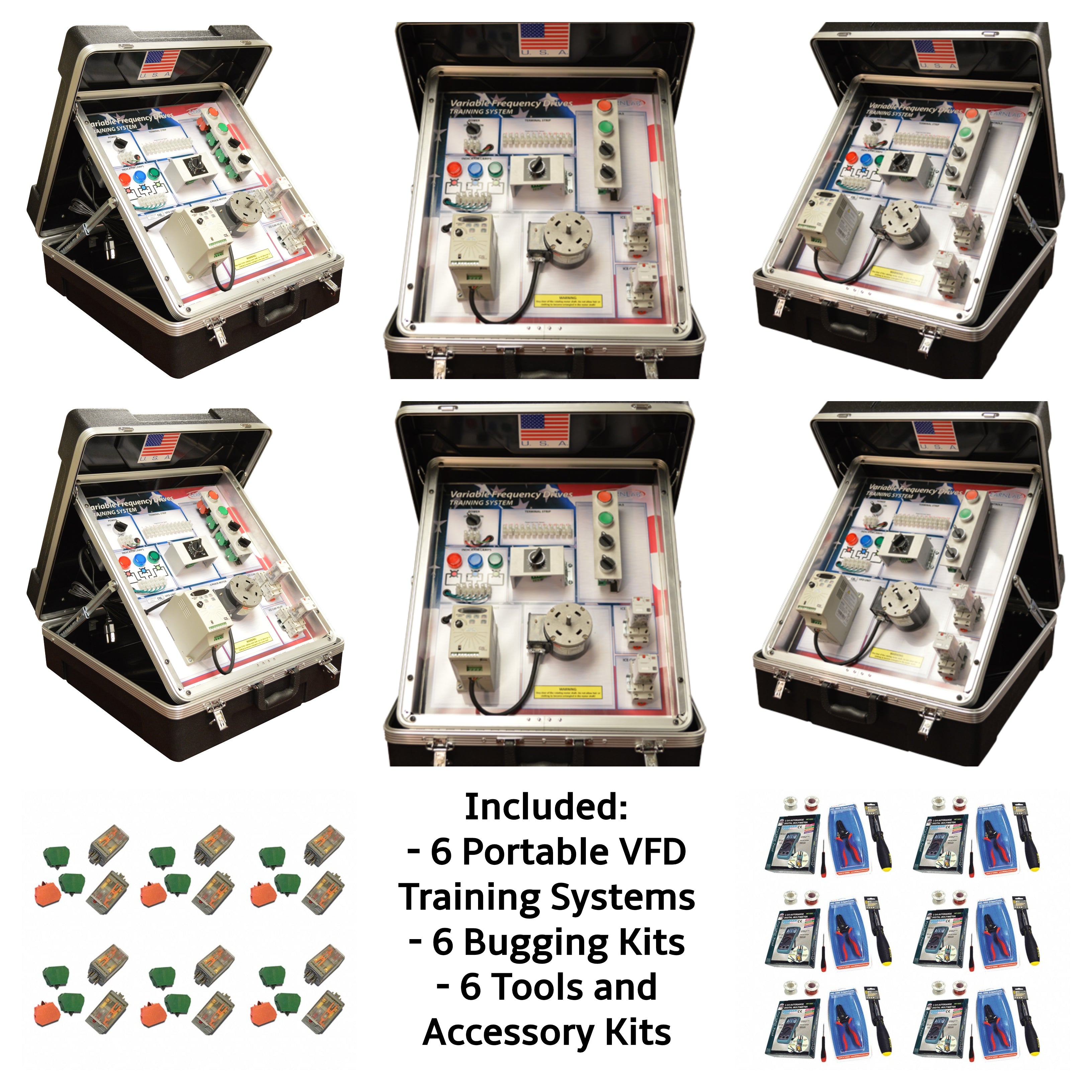 Portable VFD Training Systems,  Set of 6 Trainers