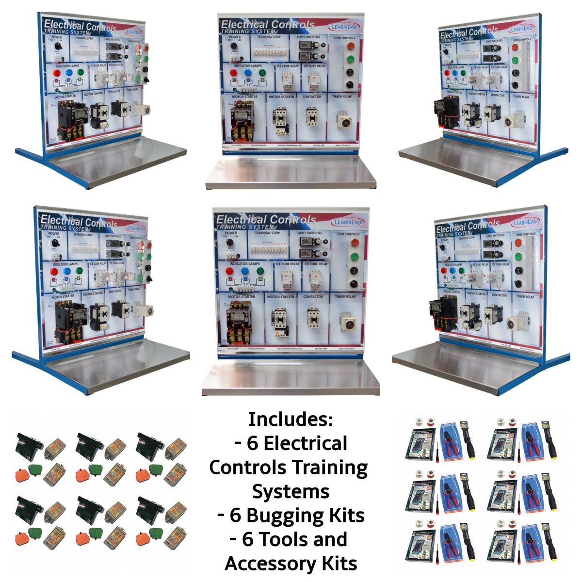 Electrical Motor Controls Training Systems, 6 PK | LearnLab
