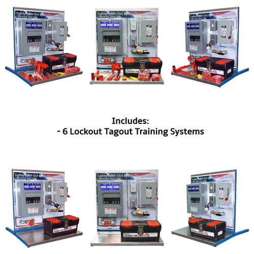 Lockout Tagout Training Systems, NFPA Safety, Set of 6 Trainers
