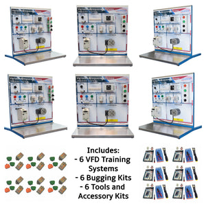 VFD Variable Frequency Dives Training System,  Set of 6 Trainers